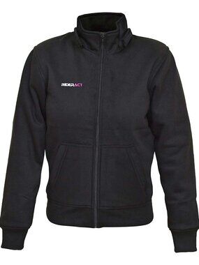 RIDERACT® Motorcycle black Hoodie Women's Armored Protective Riding Hoodie